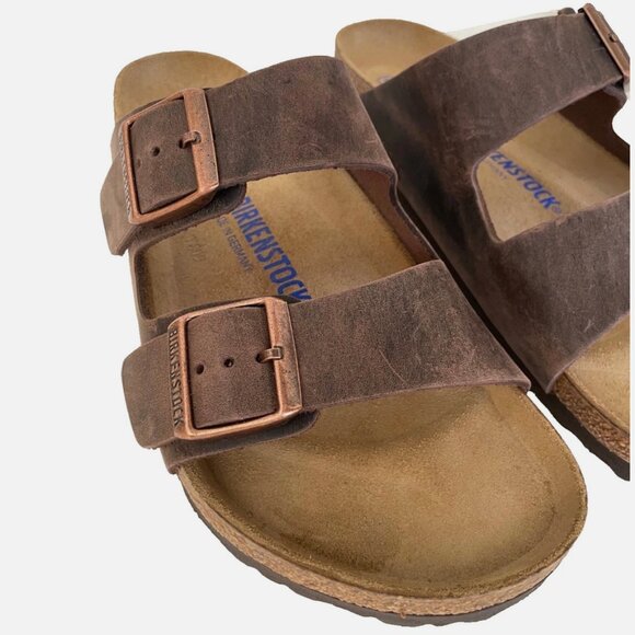 NEW! BIRKENSTOCKS ARIZONA SOFT FOOTBED HABANA OILED LEATHER SANDALS WOMENS 40 9 - Picture 4 of 14